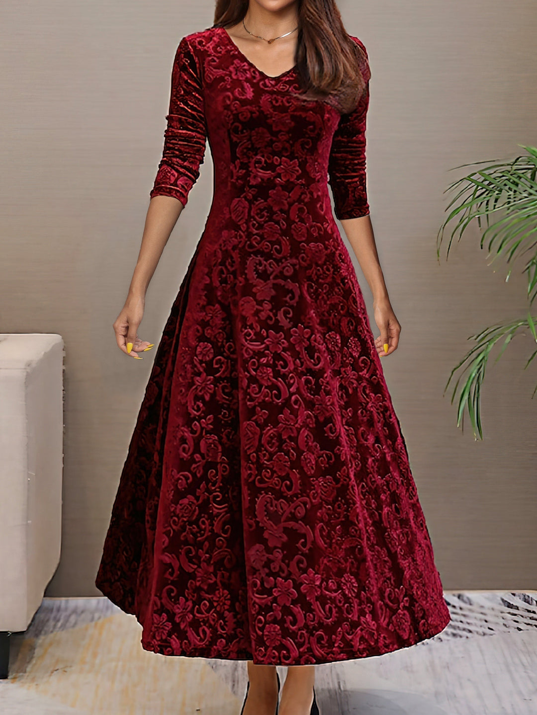 Denise | Holiday Velvet Elegance Dress