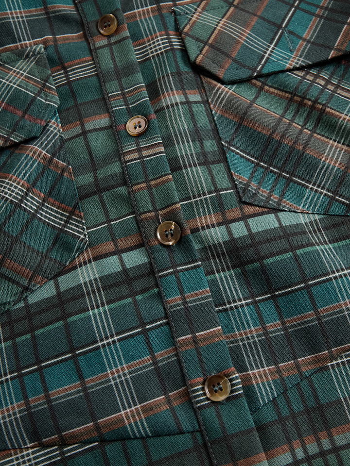 Lydia | Plaid Lapel Single-Breasted Shirt Maxi Dress