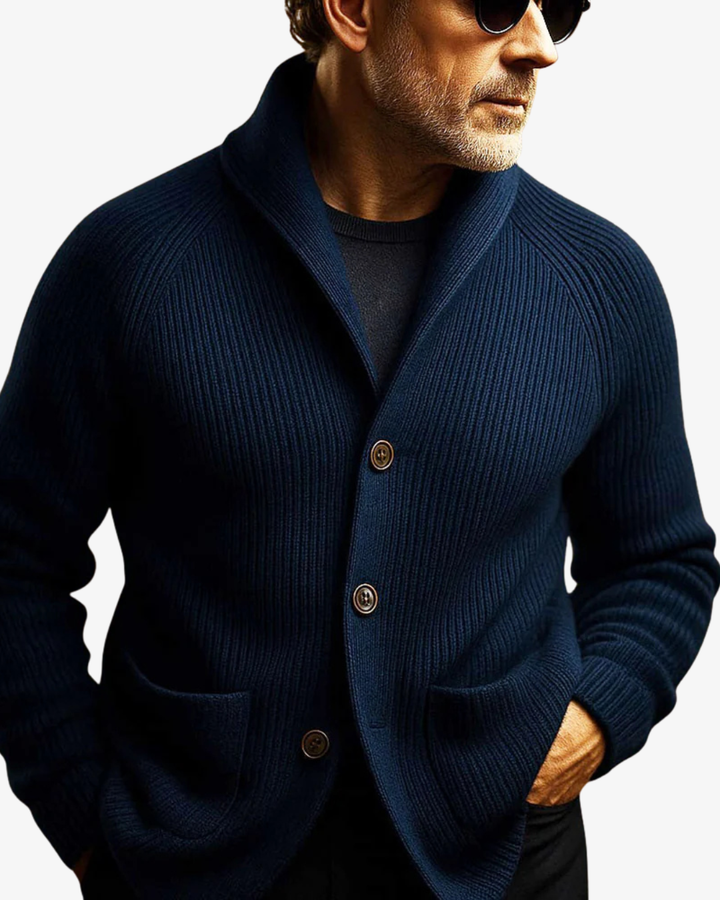 Refined Wool Blend Cardigan