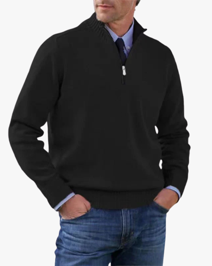 Modern Half-Zip Knit Sweater