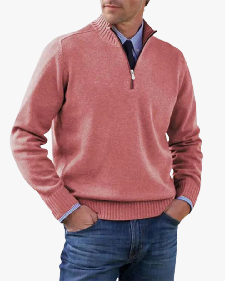 Modern Half-Zip Knit Sweater