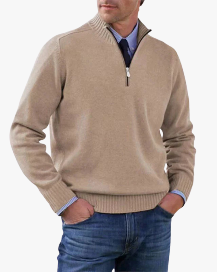 Modern Half-Zip Knit Sweater