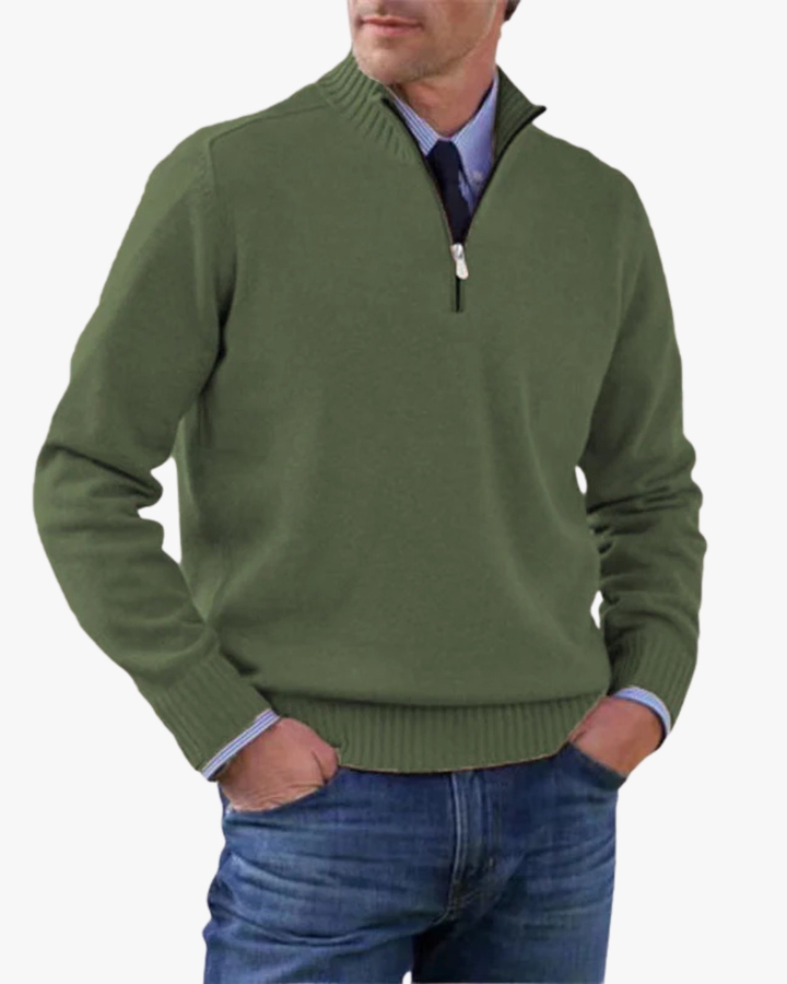 Modern Half-Zip Knit Sweater