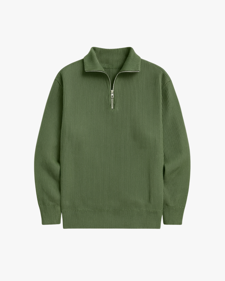 Modern Half-Zip Knit Sweater