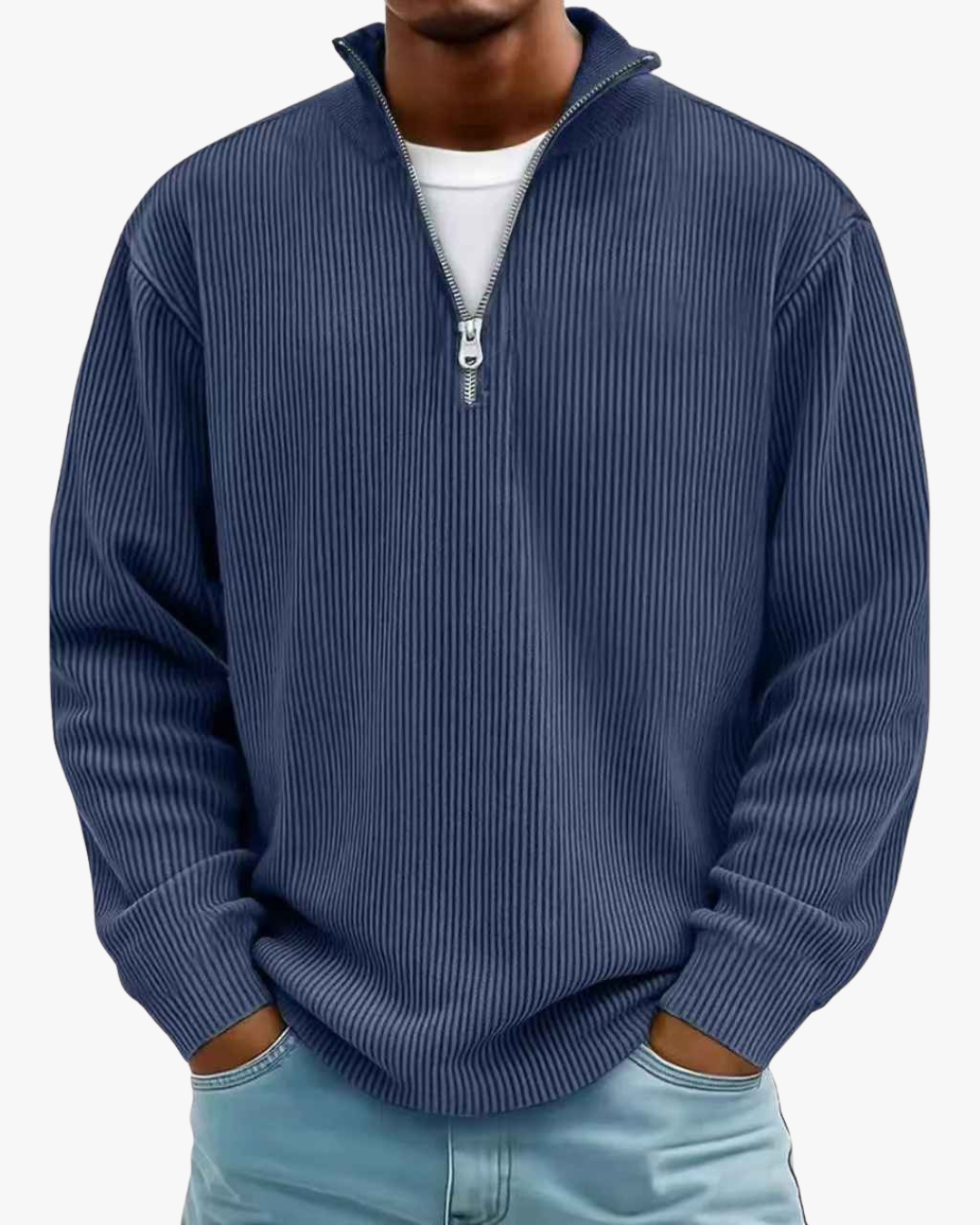 Modern Half-Zip Knit Sweater