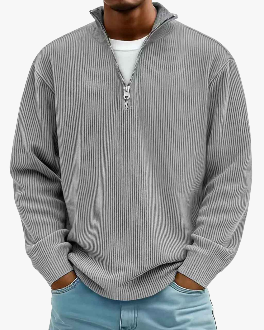 Modern Half-Zip Knit Sweater