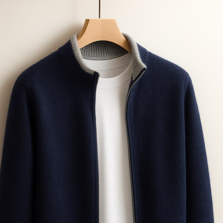 Refined Full-Zip Sweater