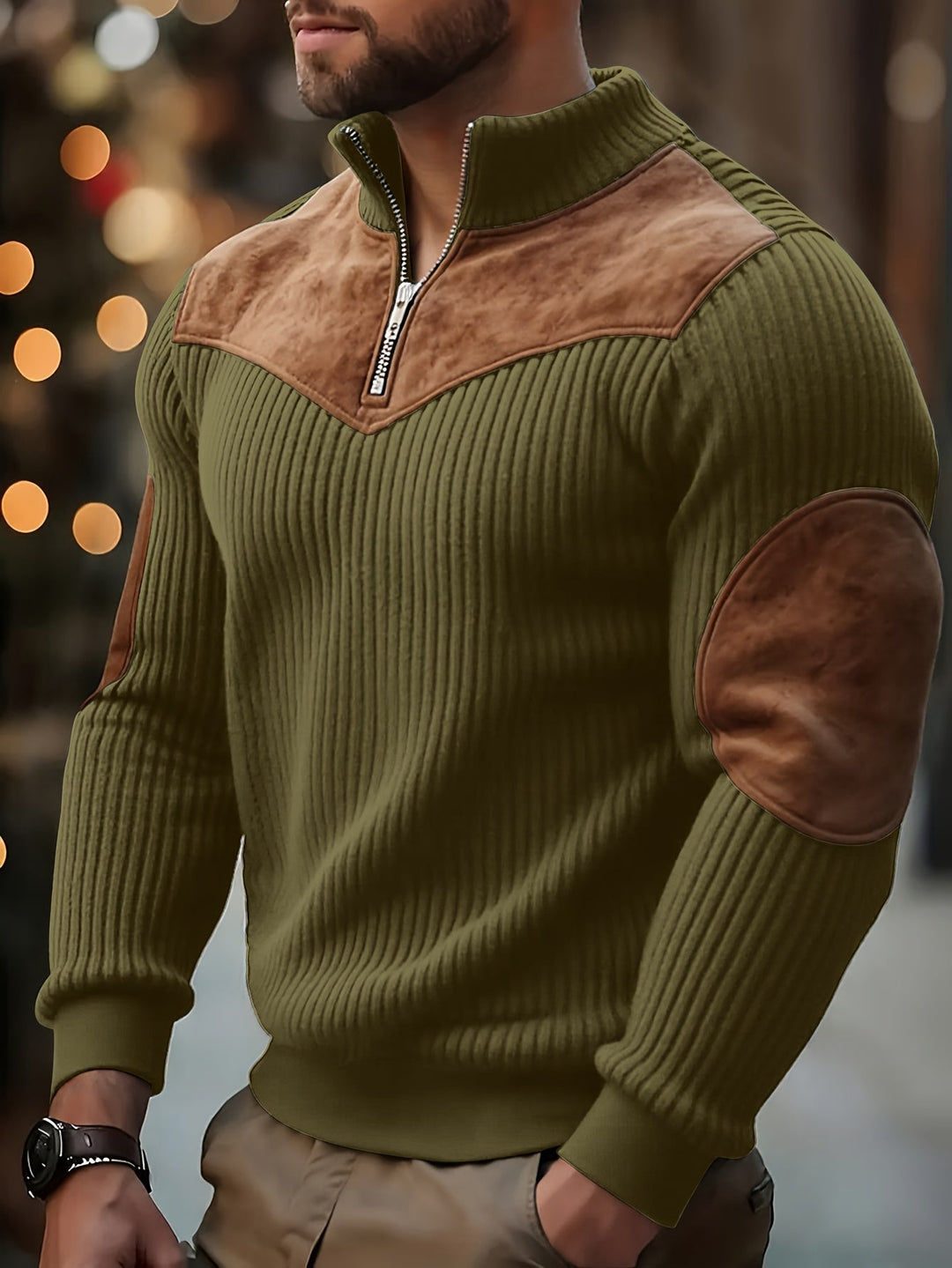 Refined Half-Zip Sweater for Effortless Style