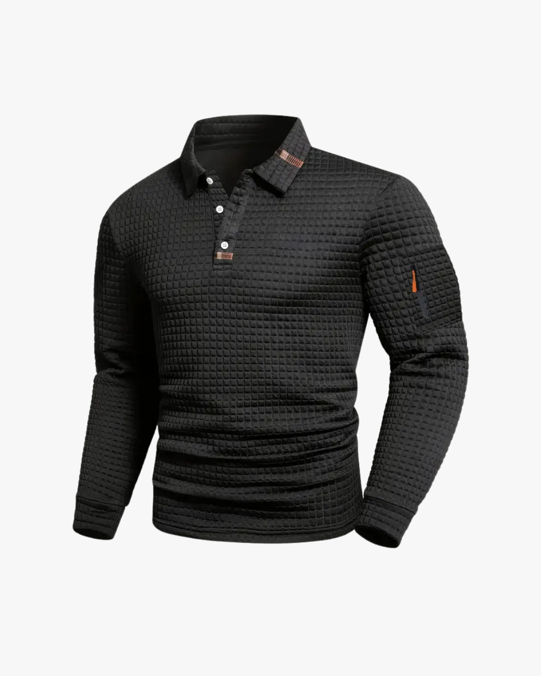 Refined Texture Polo Sweater