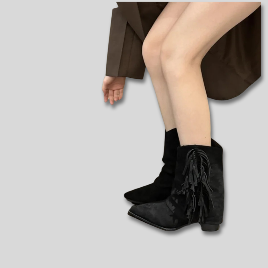 Solange - Suede Western Cowboy Boots