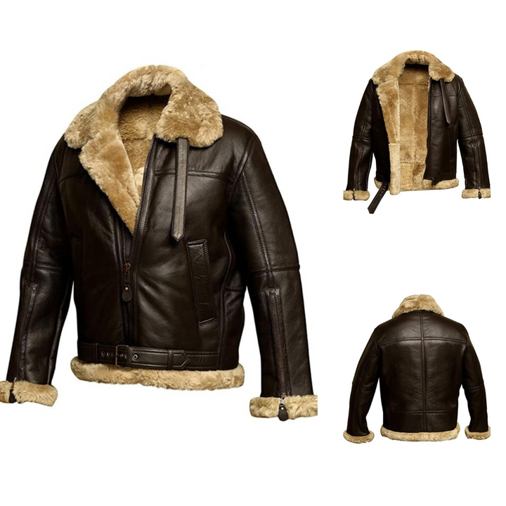 Classic Shearling Leather Jacket
