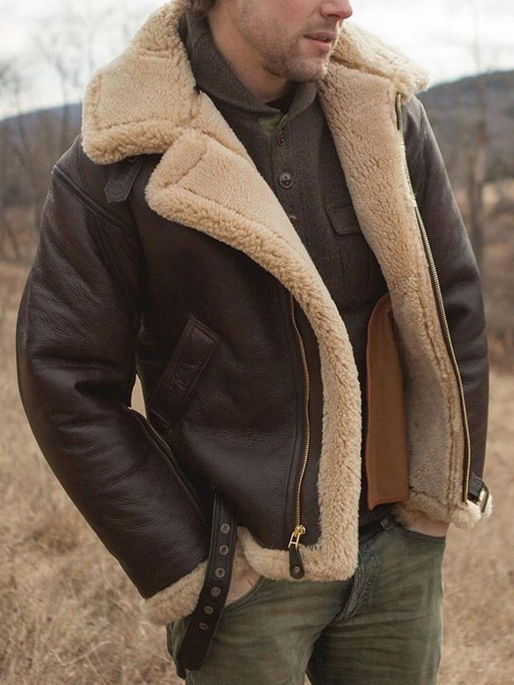 Classic Shearling Leather Jacket