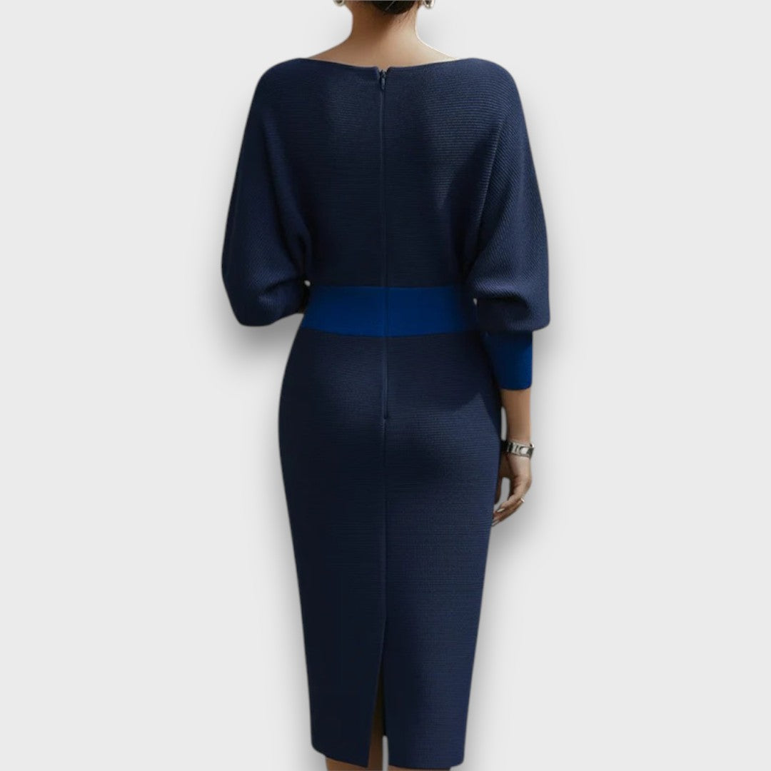 Lunaria – Draped Batwing Midi Dress