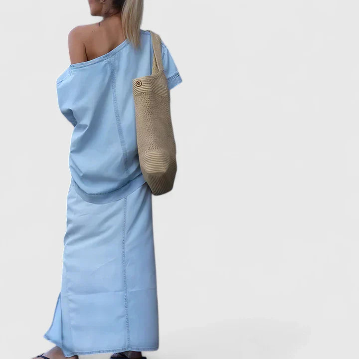 Averlynn | Elegant Maxi Skirt Set